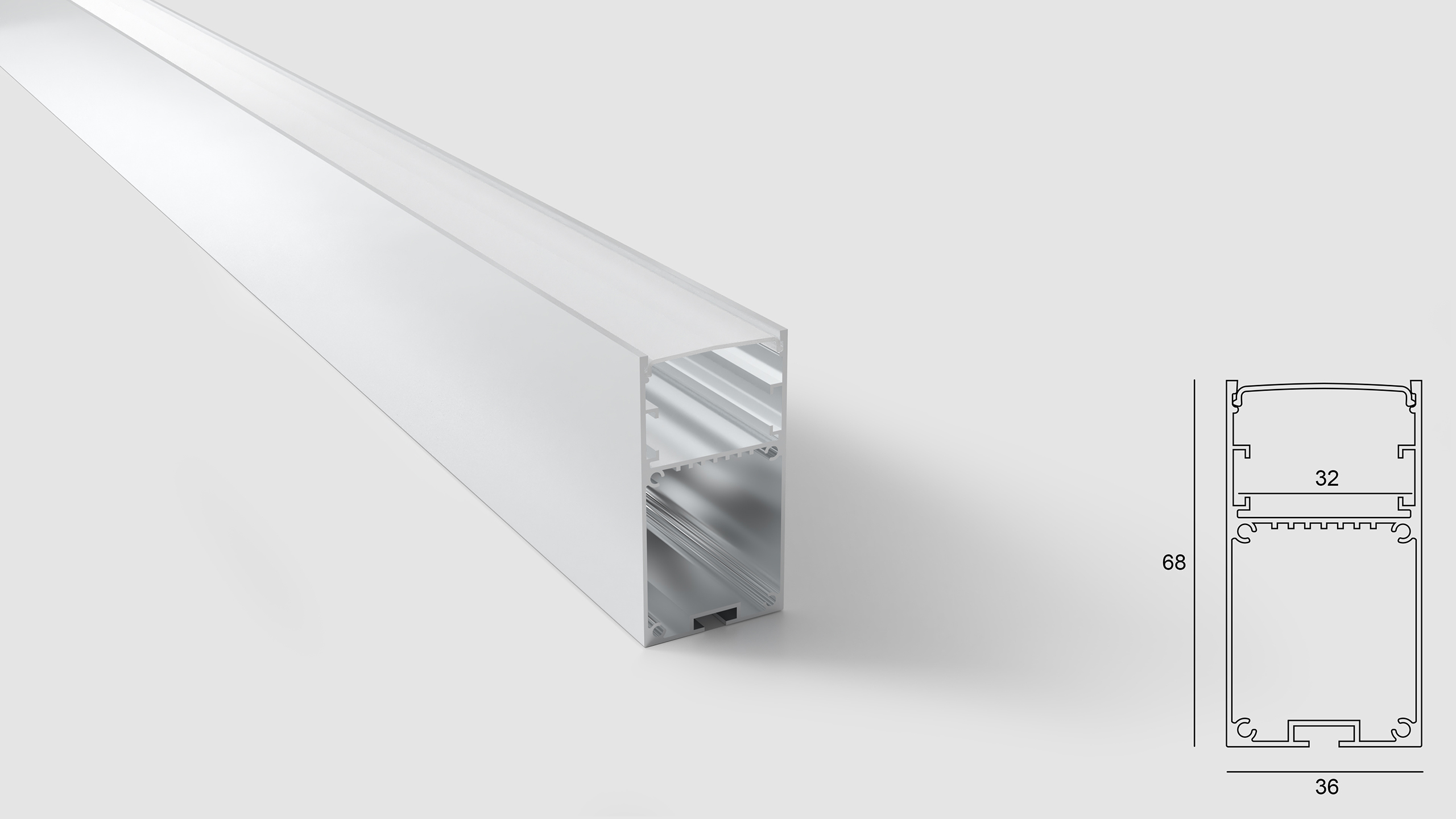Profil aluminiu ECO LINE 36 OM