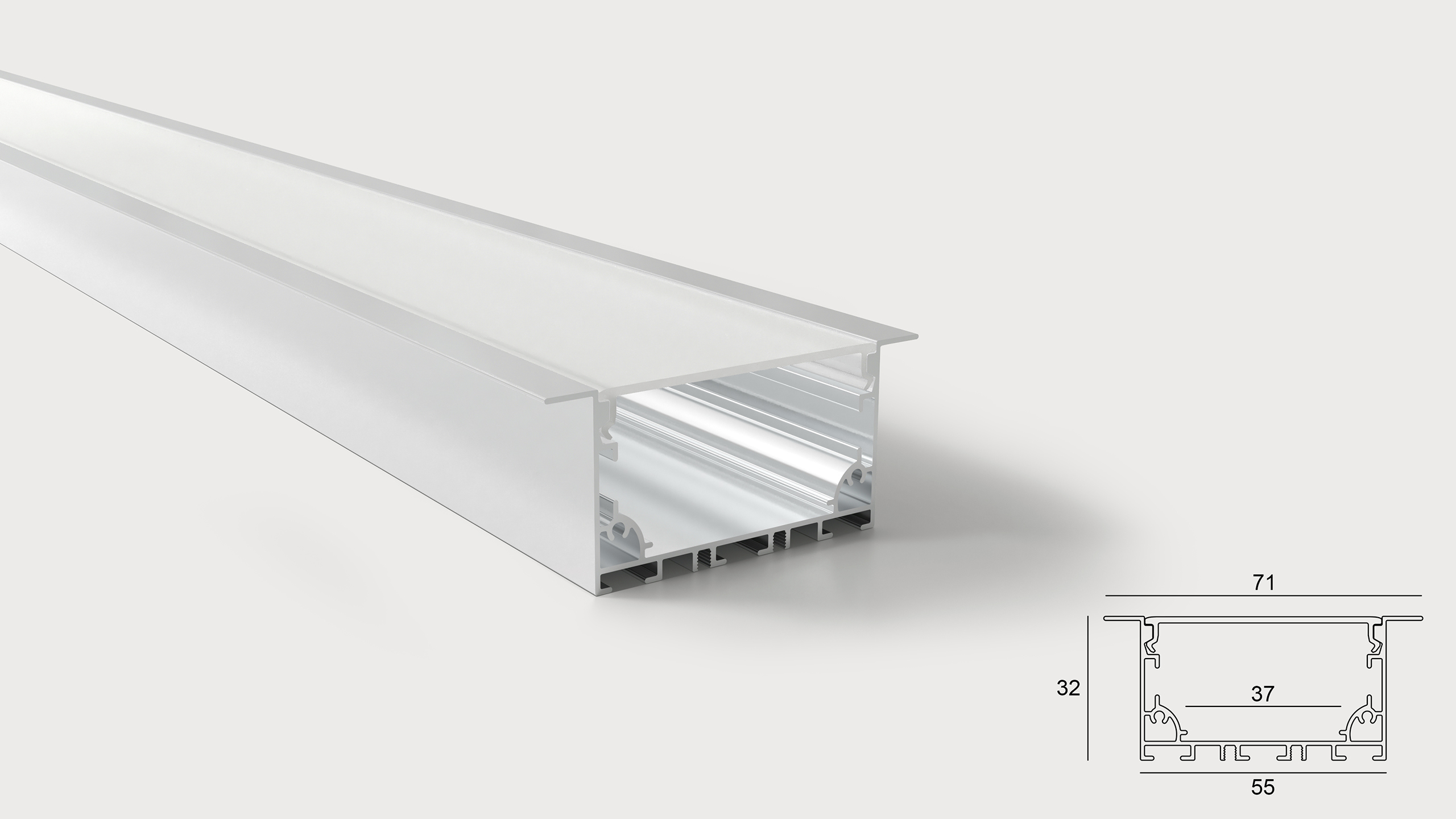 Profil aluminiu ECO LINE 71 BM 
