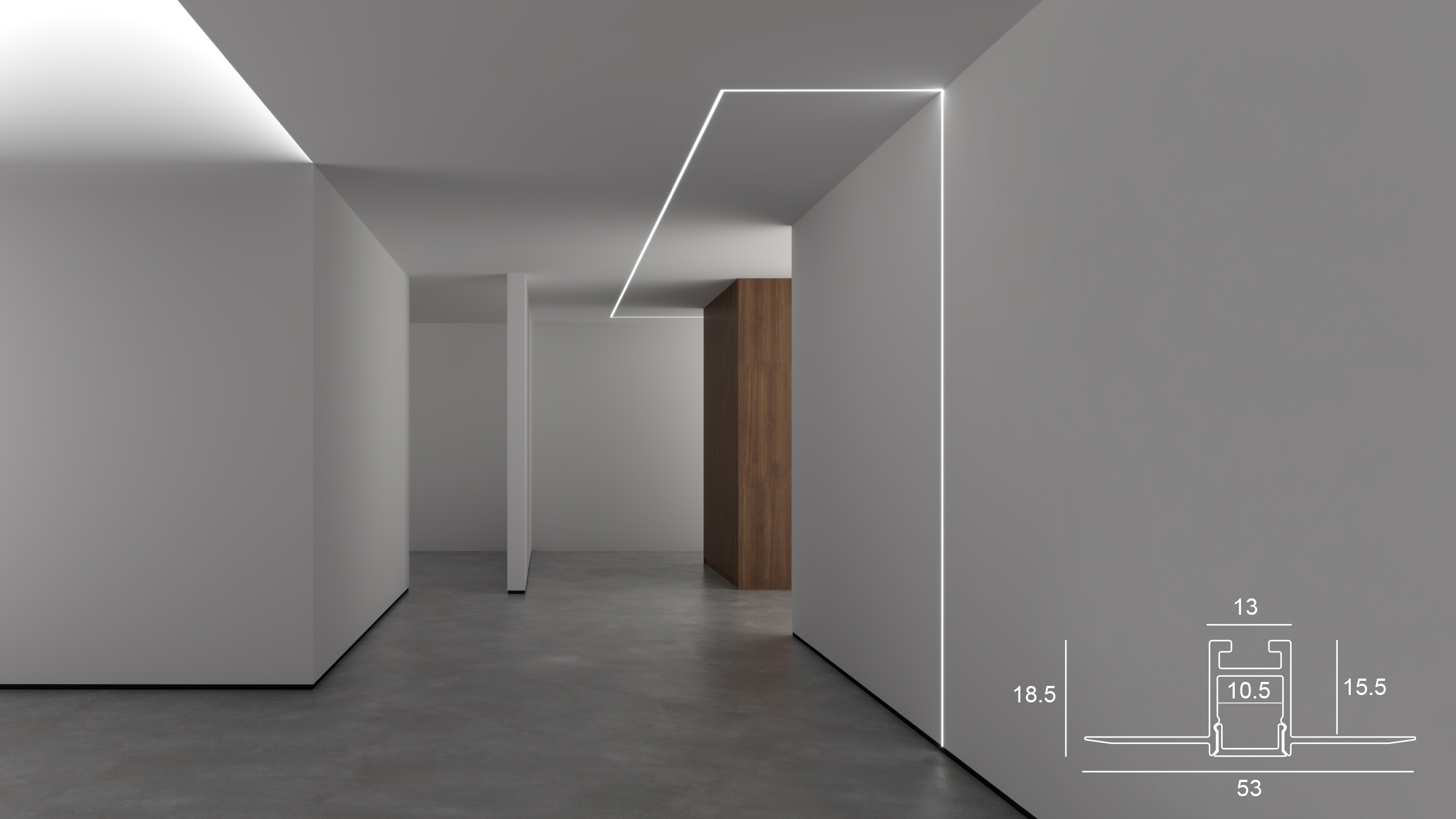 Profil aluminiu Trimless Nano Line