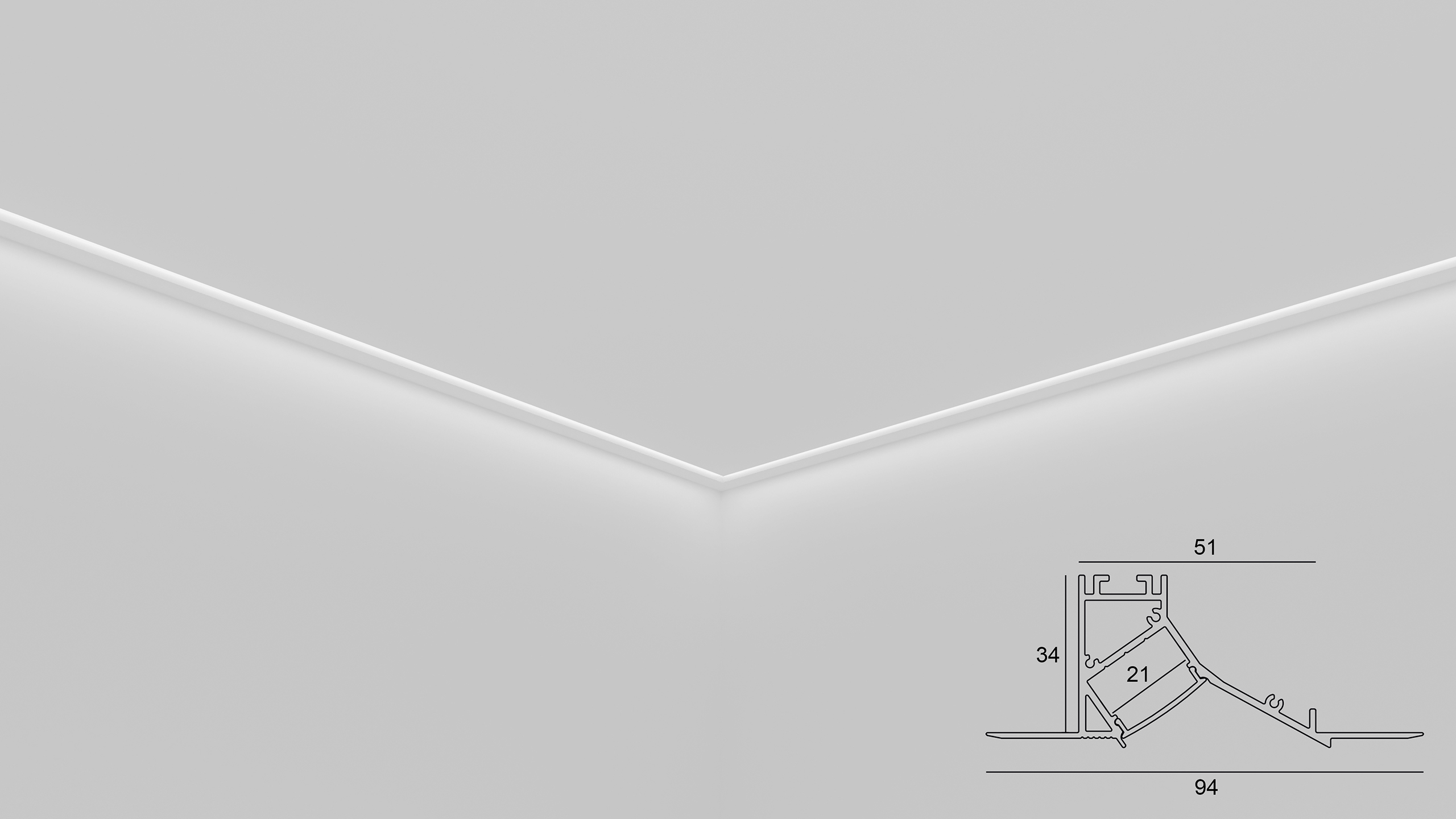 Profil aluminiu LED TRIMLESS FILLET