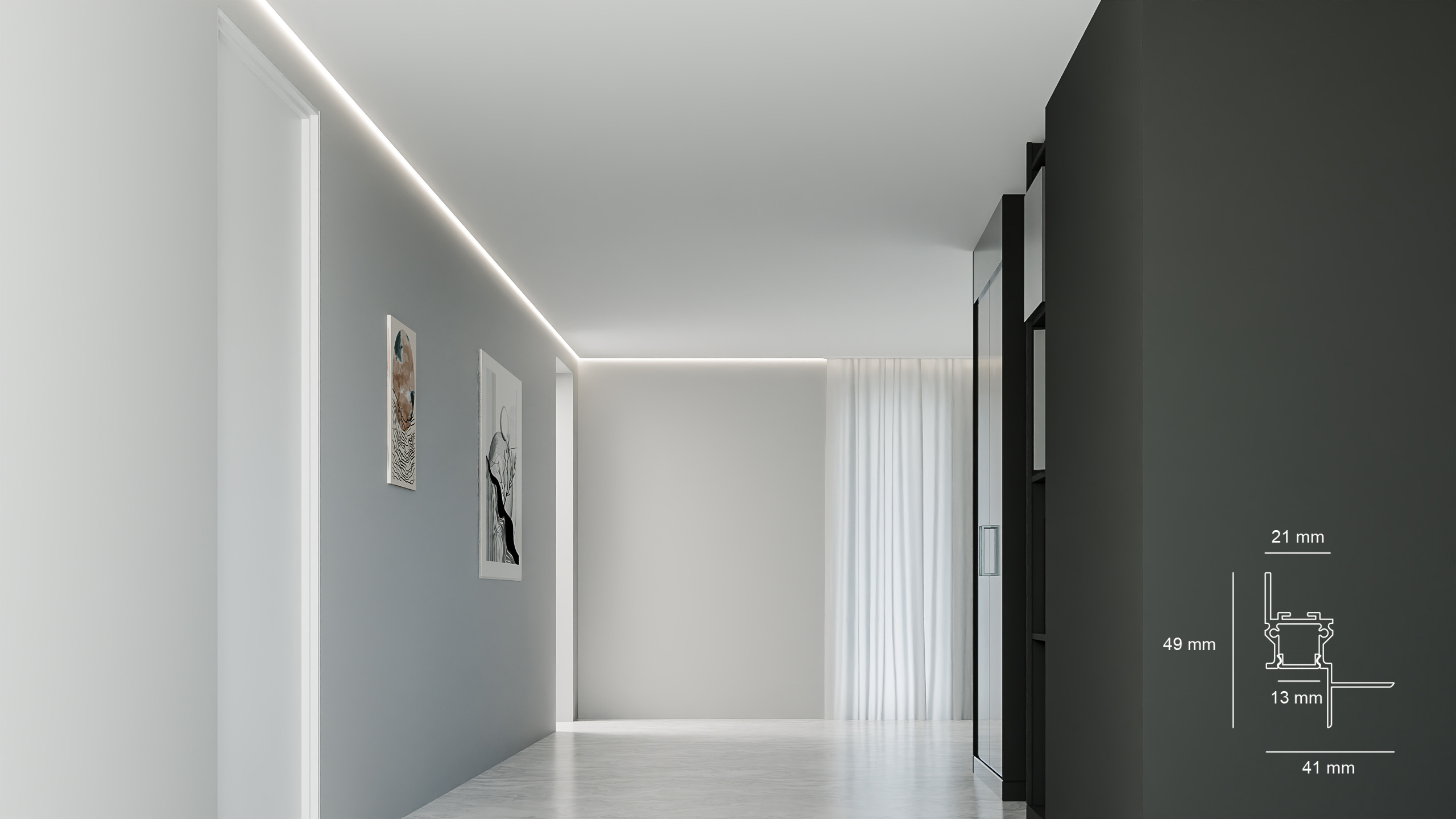 Profil aluminiu CORNER SHADOW